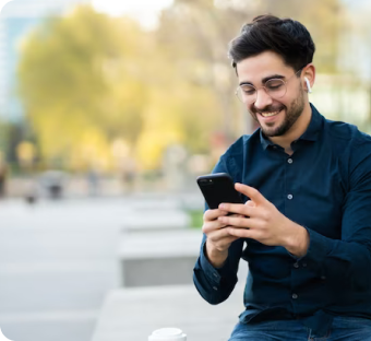 Man using mobile phone